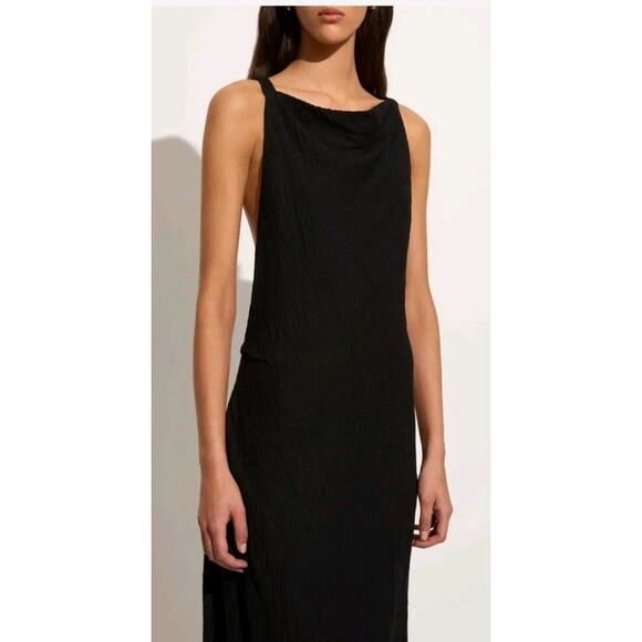 Faithfull‎ the Brand Palermo Maxi Dress Braided Cross Strap Halter Gown Linen 4 - Picture 3 of 8
